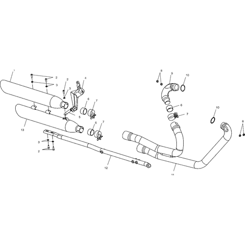 Engine, Exhaust System - 2003 Victory Victory Vegas All Options - V03Gb16 Schematic 5784 OEM Schematic