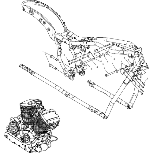 Engine, Mounting - 2003 Victory Victory Vegas All Options - V03Gb16 Schematic 5785 OEM Schematic