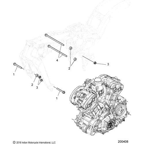 N/A OEM Schematic Engine, Mounting All Options - 2022 Indian Scout Rogue Schematic-20507