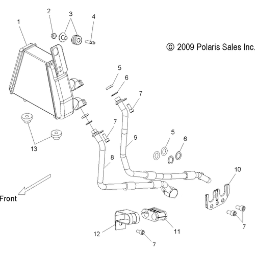 Engine, Oil Cooler - 2011 Victory Cross Roads Custom/Cross Country All Options - V11Bb36/Db36/Dc36/Eb36 Schematic 3536 OEM Schematic