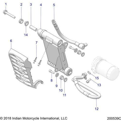 Engine, Oil Cooler - 2020 Indian Ftr 1200 Schematic-24561 OEM Schematic
