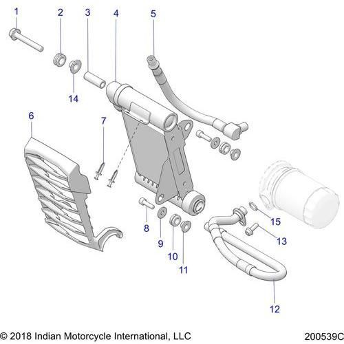 Engine, Oil Cooler - 2022 Indian Ftr 1200 Rally Schematic-21147 OEM Schematic