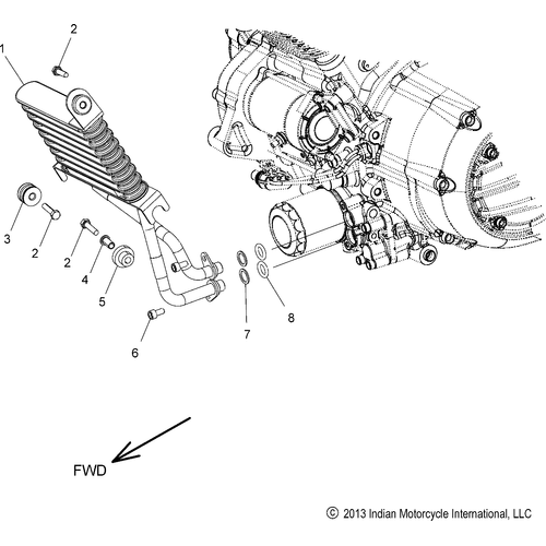 Engine, Oil Cooler All Options - 2018 Indian Chieftain Classic Schematic-26879 OEM Schematic