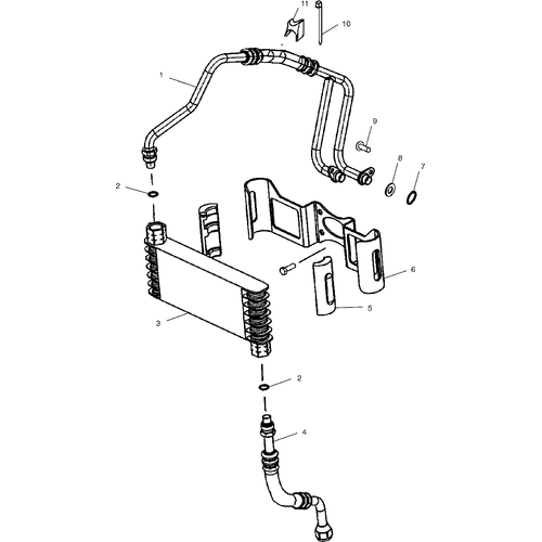 Engine, Oil Cooling - 2002 Victory Deluxe Cruiser All Options - V02Cd16 Schematic 5840 OEM Schematic