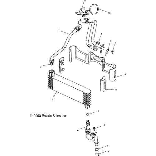 Engine, Oil Cooling - 2004 Victory Ca Touring Cruiser All Options - V04Tb16 Schematic 5536 OEM Schematic