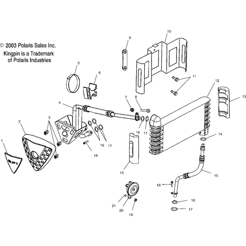 Engine, Oil Cooling - 2004 Victory Kingpin All Options - V04Cb16 Schematic 5584 OEM Schematic