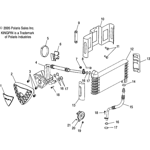 Engine, Oil Cooling - 2006 Victory Ca Kingpin All Options - V06Cb26 Schematic 5075 OEM Schematic