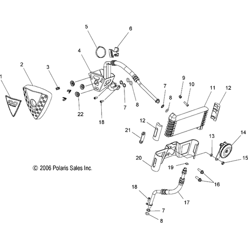 Engine, Oil Cooling - 2007 Victory Kingpin/Tour All Options - V07Cb26/Cd26 Schematic 4975 OEM Schematic