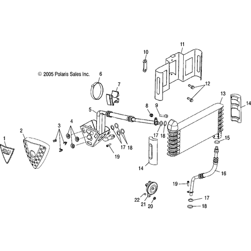 Engine, Oil Cooling - 2007 Victory Vegas/Vegas 8 Ball All Options - V07Ab26/Gb26 Schematic 5025 OEM Schematic