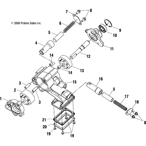 Engine, Oil Pump - 2000 Victory Special Edition - V00Cb15Das Schematic 7744 OEM Schematic