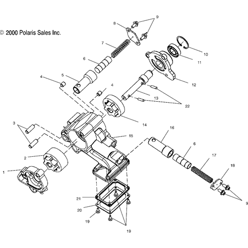 Engine, Oil Pump - 2000 Victory Sport Cruiser - V00Cs15Dc - Schematic 8033