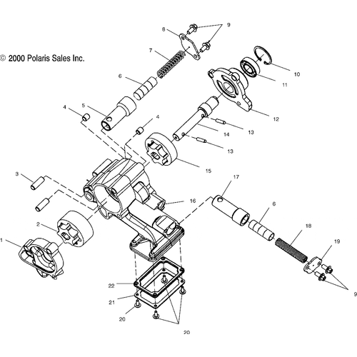 Engine, Oil Pump - 2001 Victory Deluxe Cruiser - V01Cd15Cc Schematic 6605 OEM Schematic