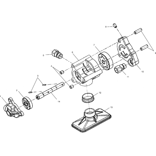 Engine, Oil Pump - 2003 Victory Ca Touring Cruiser All Options - V03Tb16 Schematic 5743 OEM Schematic