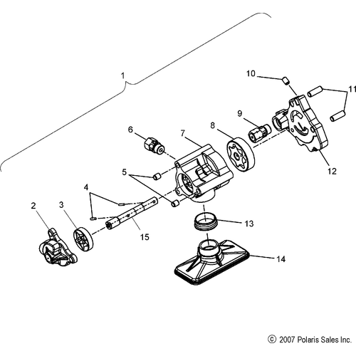 Engine, Oil Pump Asm. - 2015 Victory Hammer 8 Ball/Sport Intl - V15Ha36/Hr36/Hs36 Schematic 1451 OEM Schematic