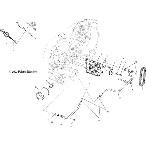 Engine, Oil Pump Mounting - 2004 Victory Ca Touring Cruiser All Options - V04Tb16 Schematic 5538 OEM Schematic