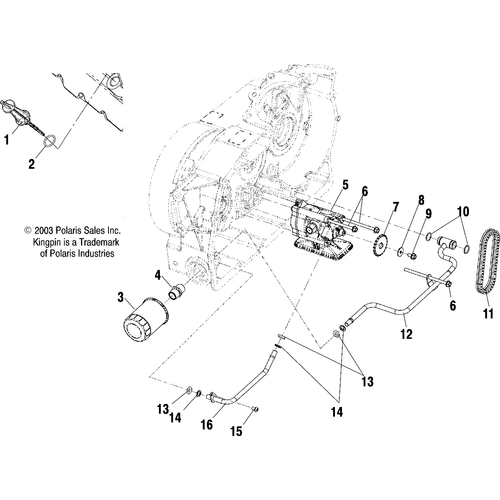 Engine, Oil Pump Mounting - 2004 Victory Kingpin All Options - V04Cb16 Schematic 5586 OEM Schematic