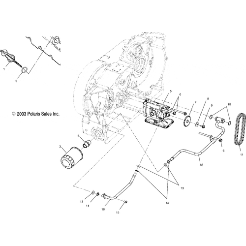 Engine, Oil Pump Mounting - 2004 Victory Victory Vegas All Options - V04Gb16/Nc16 Schematic 5639 OEM Schematic