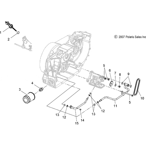 Off Road Express OEM Schematic Engine, Oil Pump Mounting And Dipstick - 2015 Victory Victory Gunner All Options - V15Lb36/Lw36 Schematic 1802