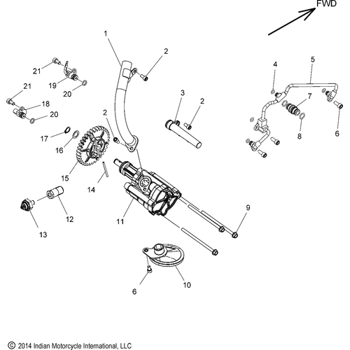 Engine, Oil Pump/Oil System All Options - 2017 Indian Springfield Schematic-27043 OEM Schematic