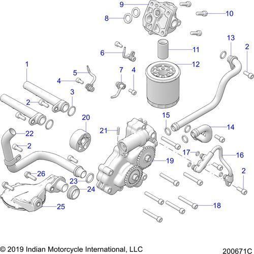 Engine, Oil Pump/Oil System All Options - 2022 Indian Challenger Limited Schematic-21972 OEM Schematic