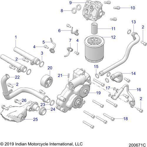 Engine, Oil Pump/Oil System All Options - 2022 Indian Challenger Standard Schematic-21901 OEM Schematic