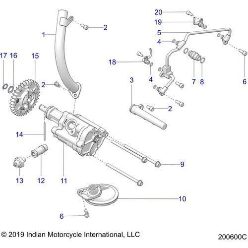 Engine, Oil Pump/Oil System All Options - 2022 Indian Chief 111 Schematic-21844 OEM Schematic