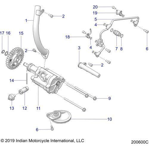 Engine, Oil Pump/Oil System All Options - 2022 Indian Super Chief 111 Schematic-20074 OEM Schematic