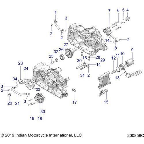 Engine, Oil System - 2020 Indian Ftr 1200 Carbon Le Schematic-24490 OEM Schematic
