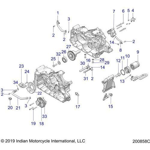 Engine, Oil System - 2020 Indian Ftr 1200 Schematic-24540 OEM Schematic