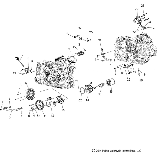 Engine, Oil System All Options - 2016 Indian Scout Schematic-27784 OEM Schematic