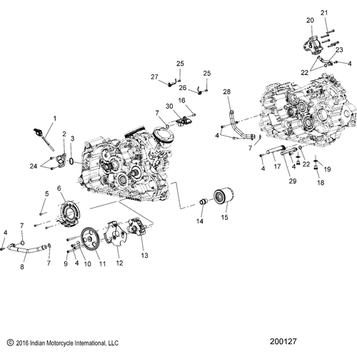 Engine, Oil System All Options - 2020 Indian Scout Bobber/Bobber Twenty Schematic-24013 OEM Schematic