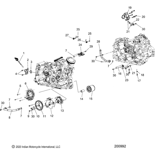 Engine, Oil System All Options - 2022 Indian Scout Sixty Schematic-20348 OEM Schematic