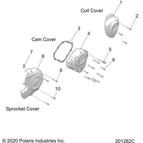 Engine, Rh Side Covers All Options - 2022 Indian Chief Bobber Dark Horse 116 Schematic-21760 OEM Schematic