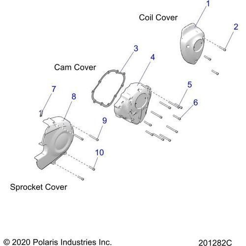 Engine, Rh Side Covers All Options - 2022 Indian Super Chief Limited 116 Schematic-20054 OEM Schematic