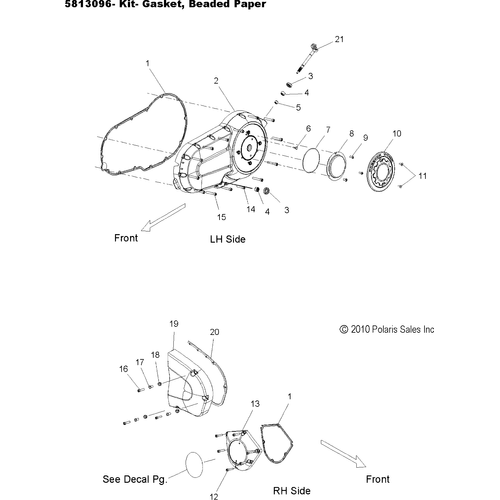 Engine, Side Covers - 2014 Victory Highball All Options - V14Wb36 Schematic 2185 OEM Schematic