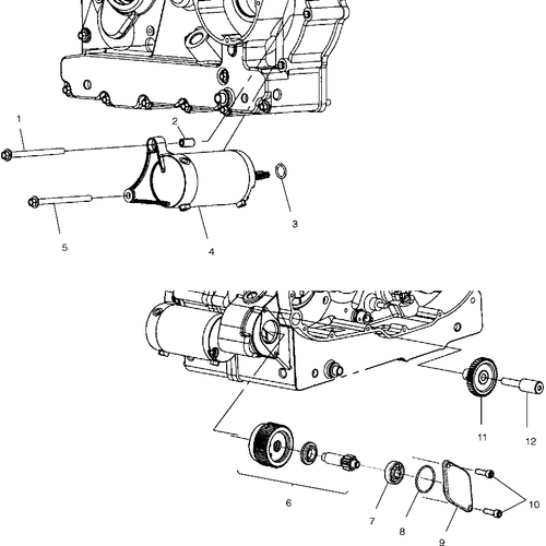 Engine, Starter Motor - 2002 Victory Deluxe Touring Cruiser All Options - V02Td16 Schematic 5893 OEM Schematic