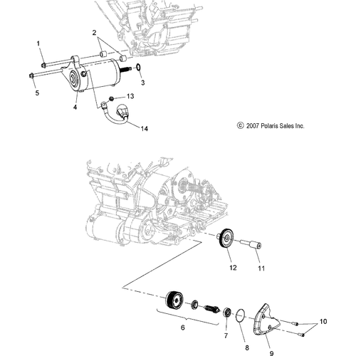 Engine, Starter Motor - 2010 Victory Vision Tour Premium/Ness/8 Ball All Options - V10Sd36/Sc36/Vb36 Schematic 4218 OEM Schematic