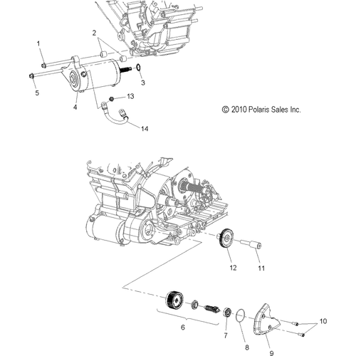 Engine, Starter Motor - 2012 Victory Vision/Aness All Options - V12Sw36/Aw36 Schematic 3469 OEM Schematic