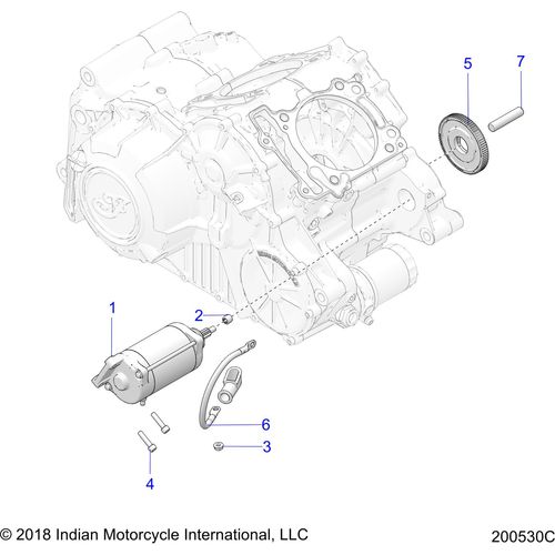 Engine, Starter Motor - 2019 Indian Ftr 1200 Schematic-25771 OEM Schematic