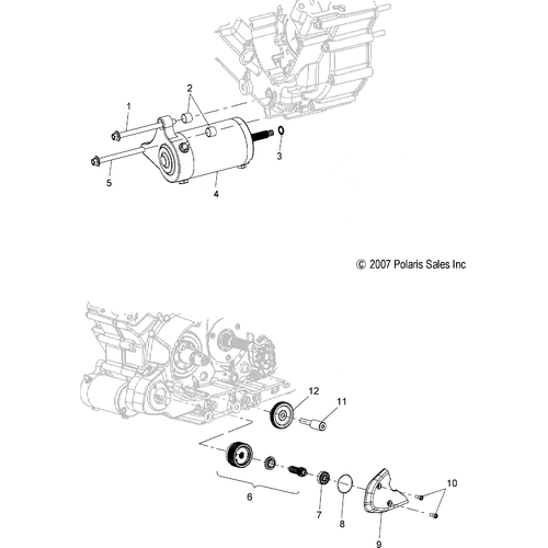 Engine, Starting System - 2009 Victory Kingpin/Kingpin Touring/Kingpin Low/Kingpin Pinball All Options - V09Cb26/Cd26/Kb26/Pb26 Schematic 4392 OEM Schematic