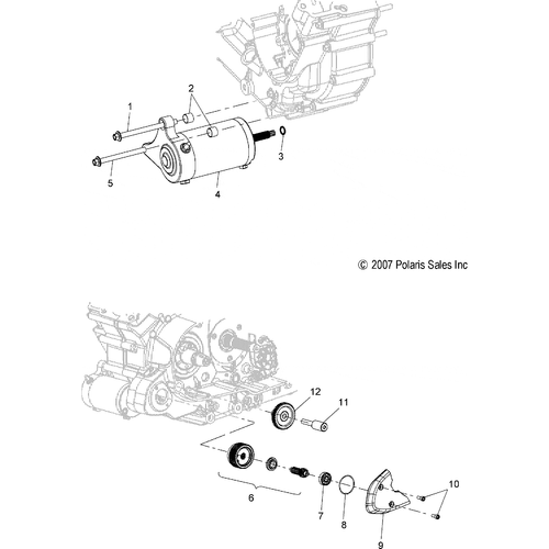Engine, Starting System - 2010 Victory Hammer/Sport/8 Ball All Options - V10Hb36Dd/Hs36Dc/Bb26Da Schematic 3968 OEM Schematic