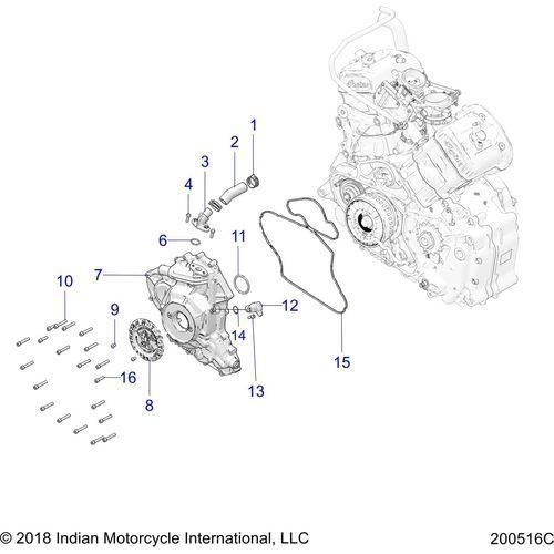 Engine, Stator Cover - 2020 Indian Ftr 1200 Rally Schematic-24464 OEM Schematic