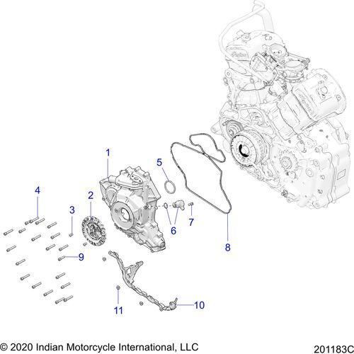 Engine, Stator Cover - 2022 Indian Ftr 1200 Carbon Schematic-21202 OEM Schematic