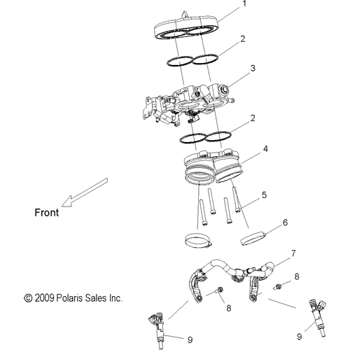 Engine, Throttle Body Asm. - 2010 Victory Cross Country/Cross Roads All Options - V10Db36Da/Eb36Da Schematic 3911 OEM Schematic