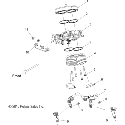 Engine, Throttle Body Asm. - 2014 Victory Cross Roads 8-Ball/Cross Roads Classic All Options - V14Ba36/Bw36 Schematic 2076 OEM Schematic