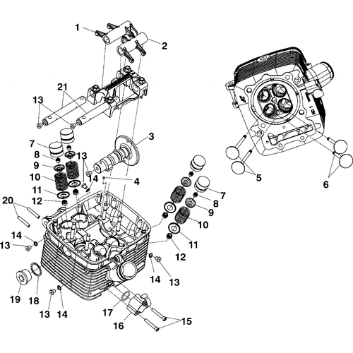 Engine, Valve Train - 1999 Victory Standard Cruiser - V99Cb15Laz Schematic 8659 OEM Schematic