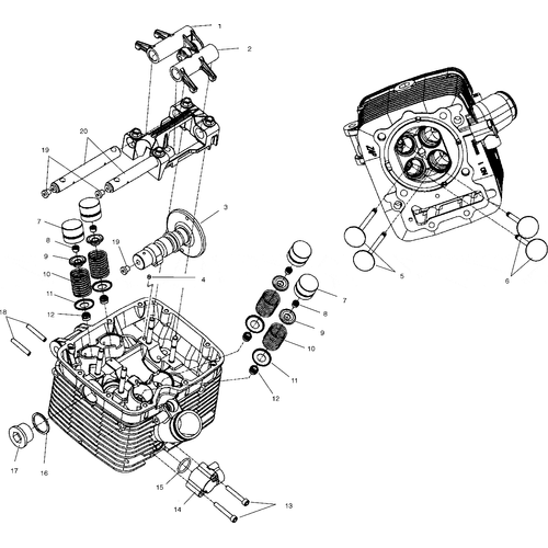 Engine, Valve Train - 2000 Victory Standard Cruiser - V00Cb15Le Schematic 8411 OEM Schematic