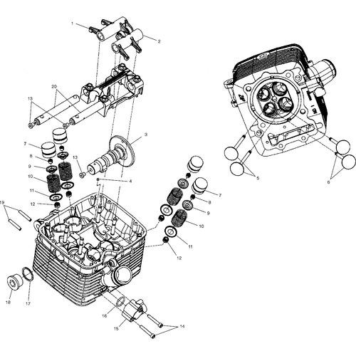 Engine, Valve Train - 2001 Victory Sportcruiser - V01Cs15Lf Schematic 6648 OEM Schematic