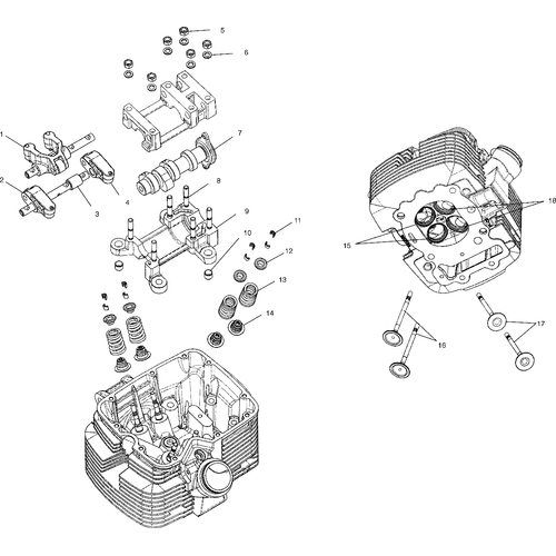 Engine, Valve Train - 2002 Victory Deluxe Touring Cruiser All Options - V02Td16 Schematic 5894 OEM Schematic
