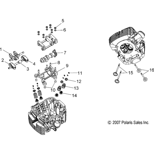 Engine, Valve Train - 2008 Victory Hammer All Options - V08Hb26/Hs26 Schematic 4586 OEM Schematic